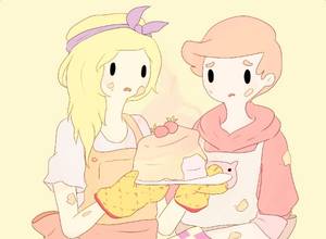Bee Queen Adventure Time Porn - Adventure Time Fionna and Prince Gumball baking disaster
