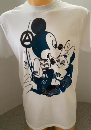 mickey mouse vintage cartoon porn - PUNK MICKEY MOUSE SEX Seditionaries Anarchy Cartoon ADULT print Medium  unisex Â£9.27 - PicClick UK