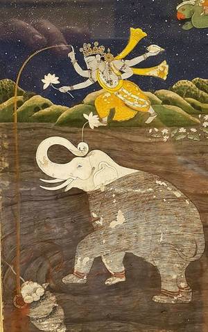 Indianography - hinducosmos: Gajendra Moksha - Krishna Killing Shankhasura.