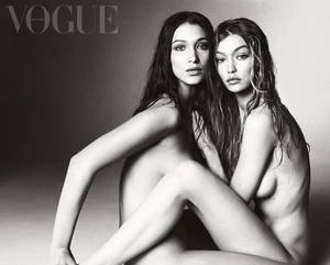 black bella nude - Bella Hadid, Gigi Hadid, British Vogue