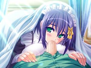 anime maid blow job - Cock hungry maid gives a morning blowjob and swallows fresh cum - Pichunter