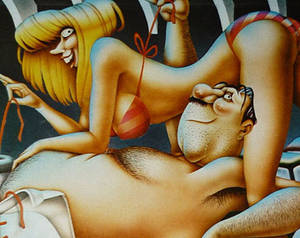 50s erotic cartoon sex - Retro Nude Art hot 1980s Vintage Erotic Caricature Cartoon from Playboy  Magazine Retro erotica art vintage