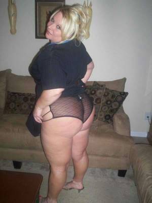 fat mom sexy legs - Cuddly pretty blonde in black panties