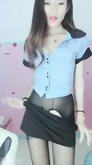 asian tiny tits dressed undressed - Tiny Asian teen with beautiful tits dressed in police uniform! She posing  nude and sucks her boyfriend's dick