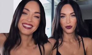 megan fox real lesbian porn - Megan Fox puts on a busty display in little more than a black bra for  virtual Today Show appearance | Daily Mail Online