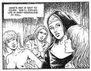 Hot Lesbian Vintage Drawn Porn Comics - The hot lesbian orgy in convent