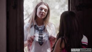 Big Tits School Cheerleader Lesbians - Big tits student asks petite cheerleader to admit shes a lesbian and they  kiss.The brunette gives the s oral sex and the blonde licks her hairy pussy  - XNXX.COM