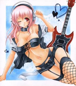Anime Girl Headphones Only Porn - #Anime girl with guitar
