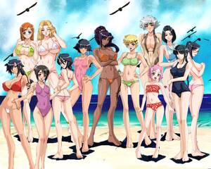 boob cartoon bleach girls beach - Bleach booru - 63 photo