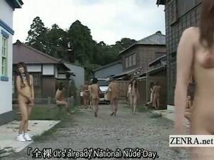 japanese nude public - Subtitled National Nude Day Japan public park harem - XXXYMovies.com