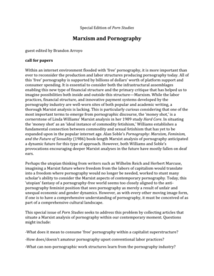 Marxist Porn - PDF) Call for Papers: Marxism and Pornography