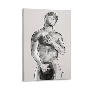 Naked Erotic Porn - Amazon.com: Naked Man, Erotic Drawing, Bedroom Art, Sexy Man , Line Art,  Naked Male Watercolor, Black & White Art Sex Porn Poster Canvas Print Wall  Art Poster Modern Painting, Sex Art Poster