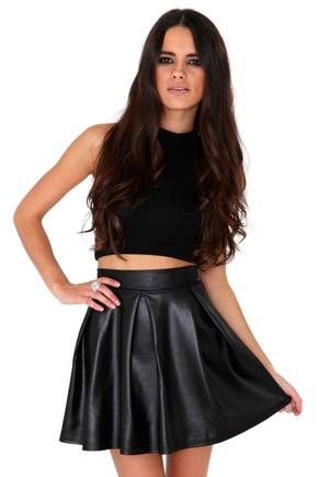 Brittaney Sprinkles Star - Kainda Wet Look Skater Skirt #MGPARTYEDIT