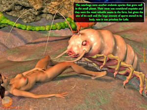 Girl Fucked By Giant Insect - Helpless brunette eaten out and fucked by giant insect at 3dEvilMonsters