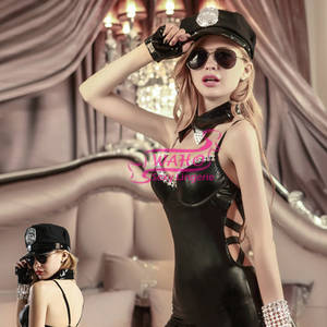 Cop Cosplay Porn - WAHO Women Police Sexy Lingerie Erotic Dress Rivet Porn Police Uniform  Zipper Straitjacket Sexy Leather Lingerie Free Shipping-in Babydolls &  Chemises from ...