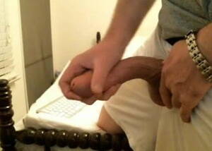 curved dick masturbating - MILKING HIS BIG DOWN-CURVED DICK | xHamster