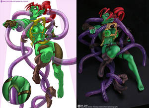 hentai anime action figure - Goblin tentacle rape Action-Figure by sabudenego
