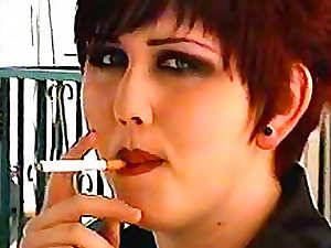 Goth Smoking Porn - Goth girls smoke and talk at home