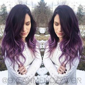 Lilac Hair Porn - Dark purple to lavender ombrÃ©. Find this Pin and more on Hair Porn ...