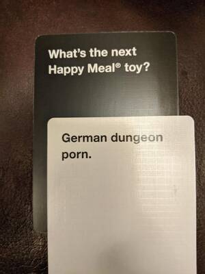 German Dungeon Porn Cah - Good to see they're branching out to the wider interests of their  customers... : r/cardsagainsthumanity