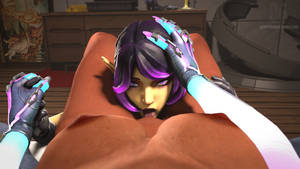 3d Female Pov - 2girls 3d areolae breasts crossover cunnilingus dark-skinned_female  dark_skin female female_only female_pov looking_at_viewer nipples oral