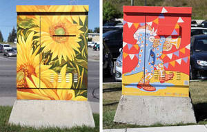 Bad Art Studios - Painted electrical boxes from Calgary