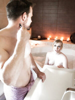 Bathroom Seduction Porn - Cute European Satine Spark gets cum on ass after blowjob in bathroom  seduction - Sex Room XXX