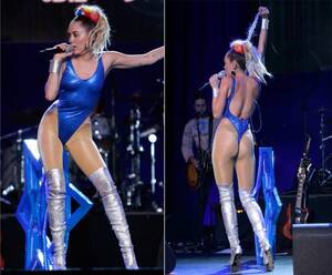 Miley Cyrus Art Porn - Miley Cyrus smokes pot onstage during thong-baring performance at Art Basel  â€“ New York Daily News