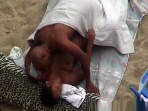 black couple fuck on beach - Nudist black couple spied fucking in beach