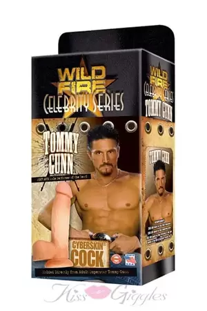 cyberskin cock - 9-Inch CyberSkin Dildo With Balls Tommy Gunn Epic Cock