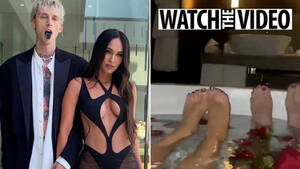 Megan Fox Sex Porn - Megan Fox shares intimate video of herself nude in the bath with fiancÃ©  Machine Gun Kelly after their engagement | The Sun