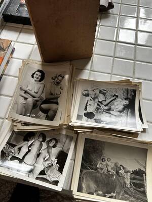 best vintage nudist - Found a vintage box of photographs of nude models, some pinup style. Was  wondering if these were originals. : r/Antiques