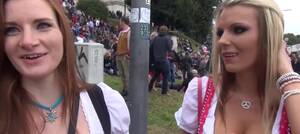 german public oktoberfest - Horny dude found two slutty waitresses who were up for public sex on the  Oktoberfest - PornoMovies.com