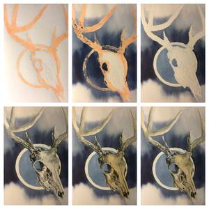 Deer Porn - Painting a deer skull with watercolor & Daniel Smith paint-porn. â€“ Cry The  Bird