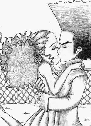boondocks jasmine porn cartoon - Huey And Jazmine Kissing In The Boondocks Coloring Page