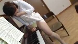 japanese piano sex - Piano lessons make a hot Japanese teacher quite horny - Porn300.com