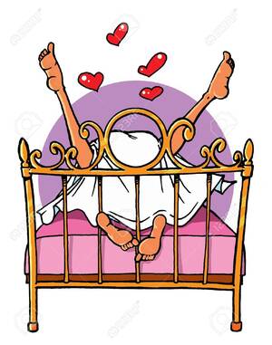 Cartoon Porn Sleeping - Cartoon Sex - Men And Women In Bed Stock Photo, Picture and Royalty Free  Image. Image 21730871.