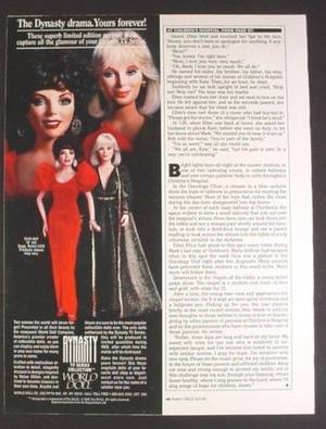 Dynasty Tv Show Kirby Porn - Magazine Ad for Dynasty TV Series Collection World Dolls, 1985