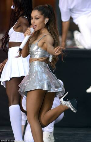 Ariana Grande Big Tits Porn - Ariana Grande gushes she's 'happy' with her love life amid rumours she's  dating Big Sean | Daily Mail Online