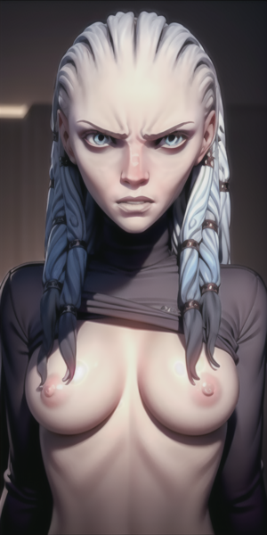 Grey Alien Girl Porn - Rule 34 - Ai Generated Alien Girl Areola Blue Eyes Blue Hair Braided Hair  Breasts Grey Lips Gwyndala Half-dressed Humanoid Mad Nipples Pale Skin Ribs  Scowl Skinny Star Trek Star Trek Prodigy
