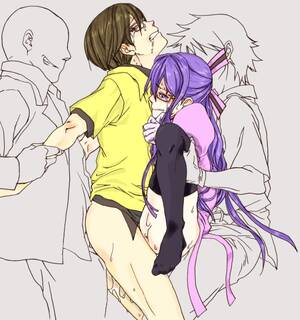 forced bisexual anal sex - Rule 34 - 1girls 3boys anal anal sex arms behind back bisexual bisexual  male bisexual sandwich black legwear black thighhighs both sexes in same  situation bottomless boy rape brown hair clothed clothing