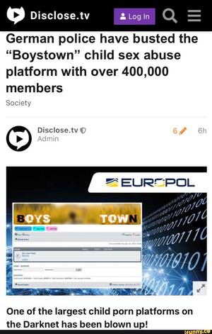 German Abuse Porn - Disclose. ty German police have busted the \