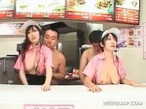 asian waitress - see brunette fun, reality best, japanese