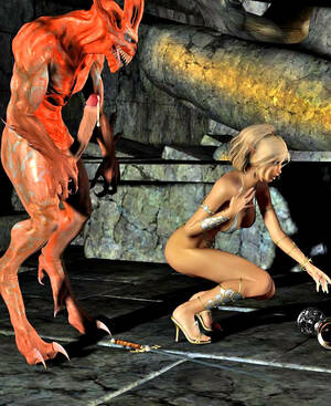 blonde sex demon - XXX 3d demon porn with hot blonde | Porncraft 3d