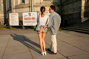 forced upskirt - sort of forced upskirt