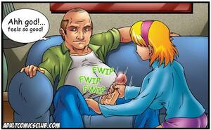 cartoons hand job - On this sexy cartoons young girl doing handjob