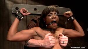 ana foxxx bdsm - Shackled and gagged ebony slave Ana Foxxx is whipped then in back arch  bondage position is zippered and vibrated by master The Pope - XNXX.COM