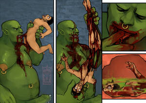 Gore Porn Gay - Rule 34 - blood bodily fluids body hair chest hair death digestion digital  media (artwork) duo gay genital mutilation genital torture genitals gore  green body green skin guro guts hair hard vore