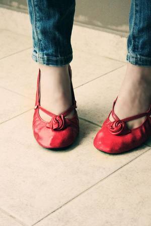 Jeans Ballet Flats Porn - Ballet Flats - Red Alert - Handmade Leather shoes - CUSTOM FIT