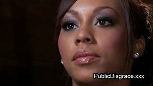 gagging ebony lips - 